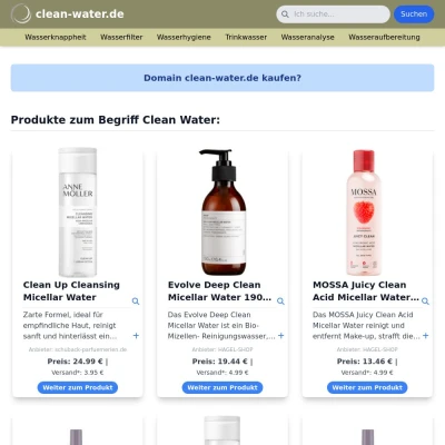 Screenshot clean-water.de