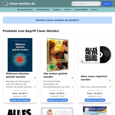 Screenshot clean-werden.de