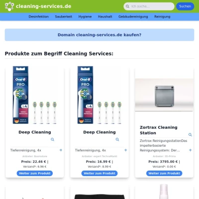 Screenshot cleaning-services.de