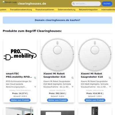 Screenshot clearinghouses.de