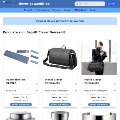Screenshot clever-gewaehlt.de