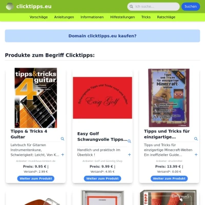 Screenshot clicktipps.eu