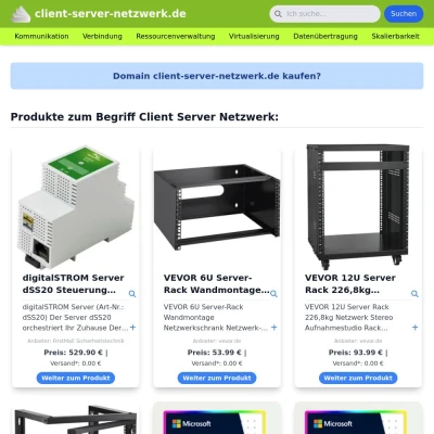 Screenshot client-server-netzwerk.de