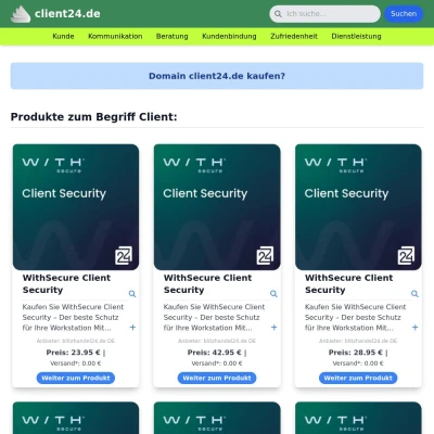 Screenshot client24.de
