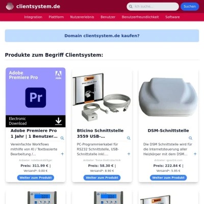 Screenshot clientsystem.de