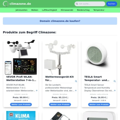 Screenshot climazone.de