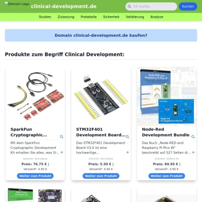 Screenshot clinical-development.de