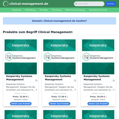 Screenshot clinical-management.de