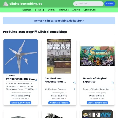 Screenshot clinicalconsulting.de