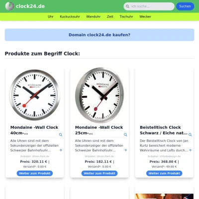 Screenshot clock24.de