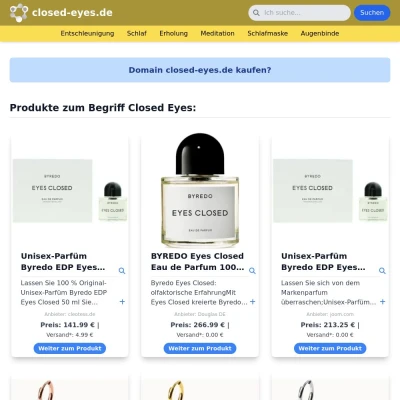 Screenshot closed-eyes.de