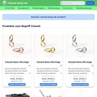 Screenshot closed-shop.de