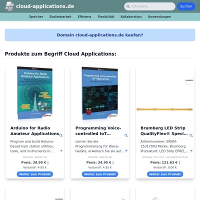 Screenshot cloud-applications.de