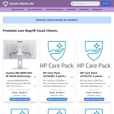 Screenshot cloud-clients.de