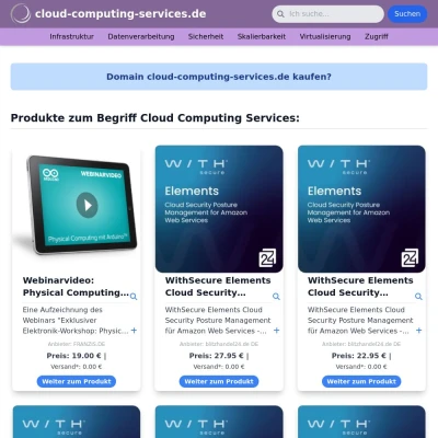 Screenshot cloud-computing-services.de