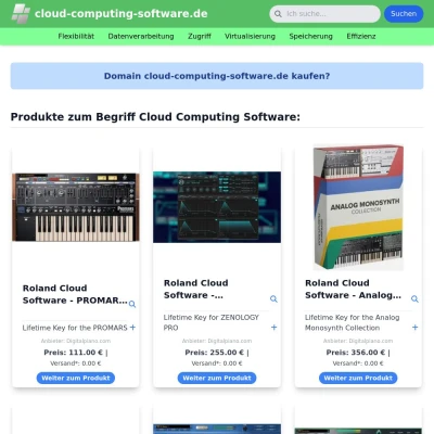 Screenshot cloud-computing-software.de