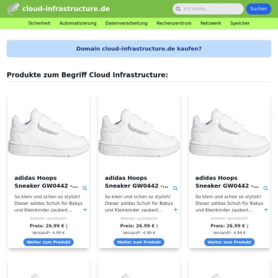 Screenshot cloud-infrastructure.de