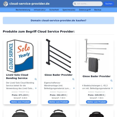 Screenshot cloud-service-provider.de