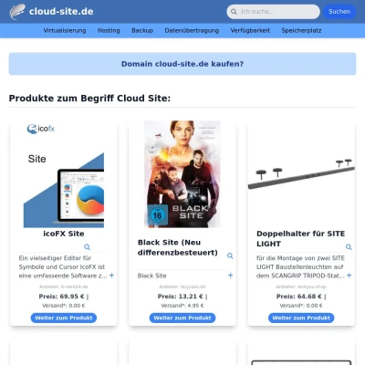 Screenshot cloud-site.de