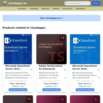 Screenshot cloudapps.eu