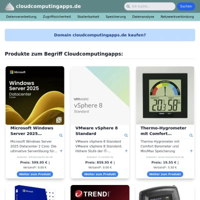 Screenshot cloudcomputingapps.de