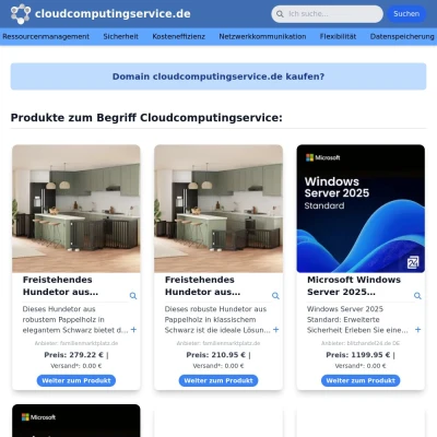 Screenshot cloudcomputingservice.de