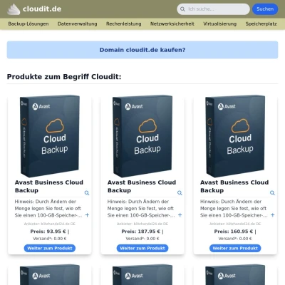 Screenshot cloudit.de