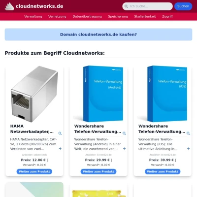 Screenshot cloudnetworks.de