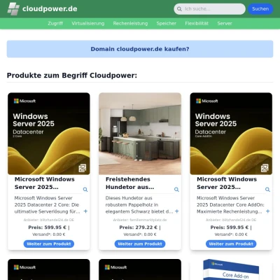 Screenshot cloudpower.de