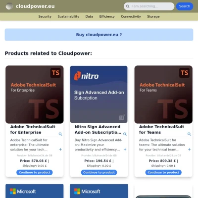 Screenshot cloudpower.eu