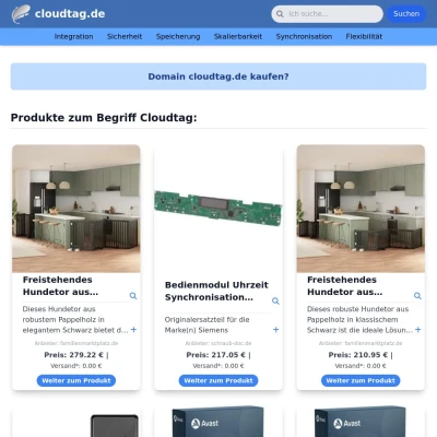 Screenshot cloudtag.de