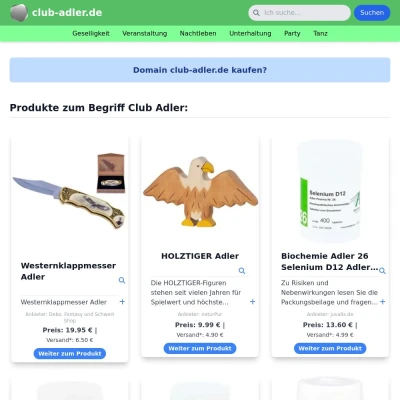 Screenshot club-adler.de