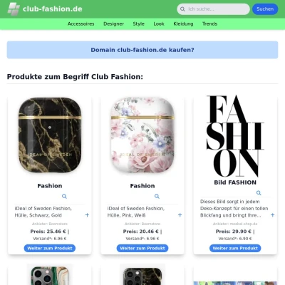 Screenshot club-fashion.de