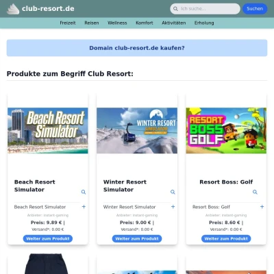 Screenshot club-resort.de