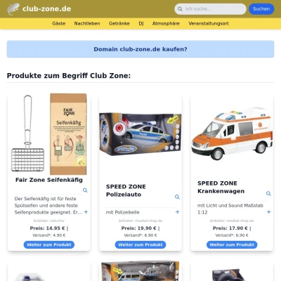 Screenshot club-zone.de