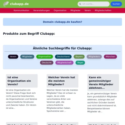 Screenshot clubapp.de
