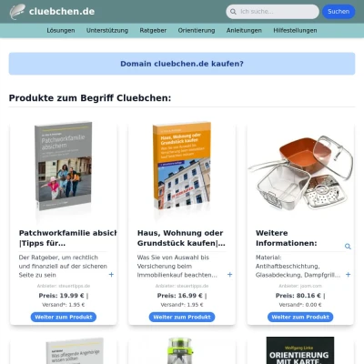 Screenshot cluebchen.de