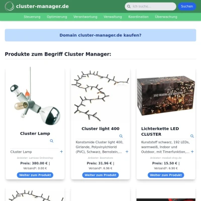 Screenshot cluster-manager.de