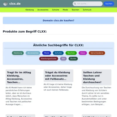 Screenshot clxx.de