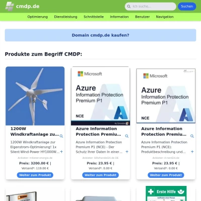 Screenshot cmdp.de