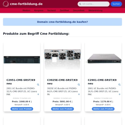 Screenshot cme-fortbildung.de