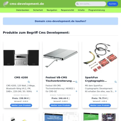 Screenshot cms-development.de