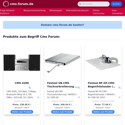 Screenshot cms-forum.de