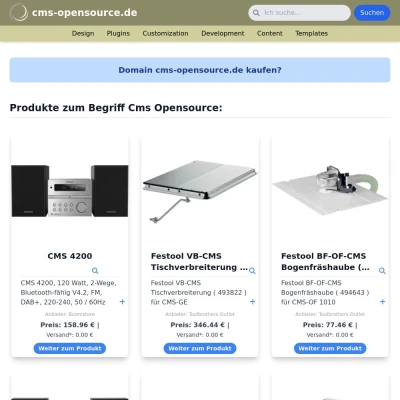 Screenshot cms-opensource.de