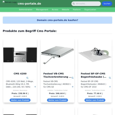 Screenshot cms-portale.de