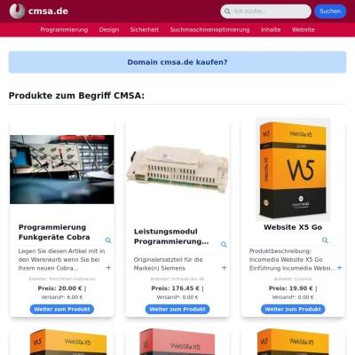 Screenshot cmsa.de