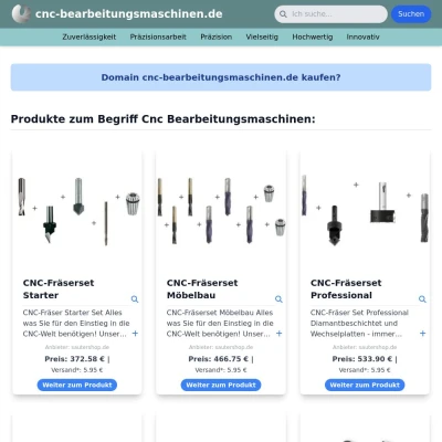 Screenshot cnc-bearbeitungsmaschinen.de