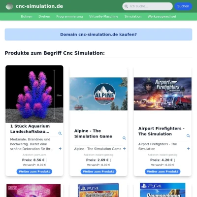 Screenshot cnc-simulation.de