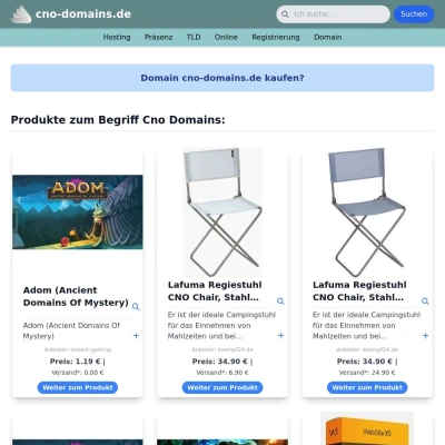 Screenshot cno-domains.de