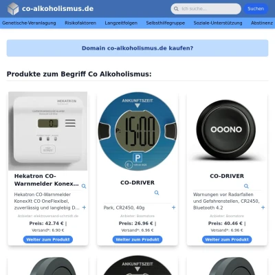 Screenshot co-alkoholismus.de